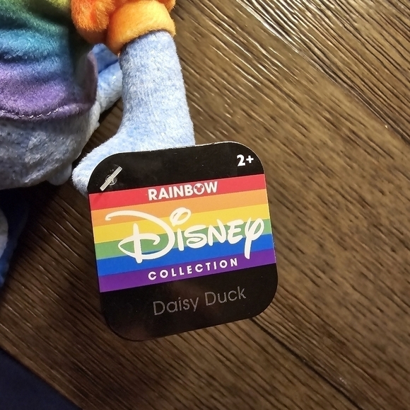 NWT Disney Rainbow Pride Donald and Daisy Duck 2022 Bean Bag Plush LGBTQ - Picture 2 of 5
